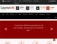 Tablet Screenshot of customizedsms.net
